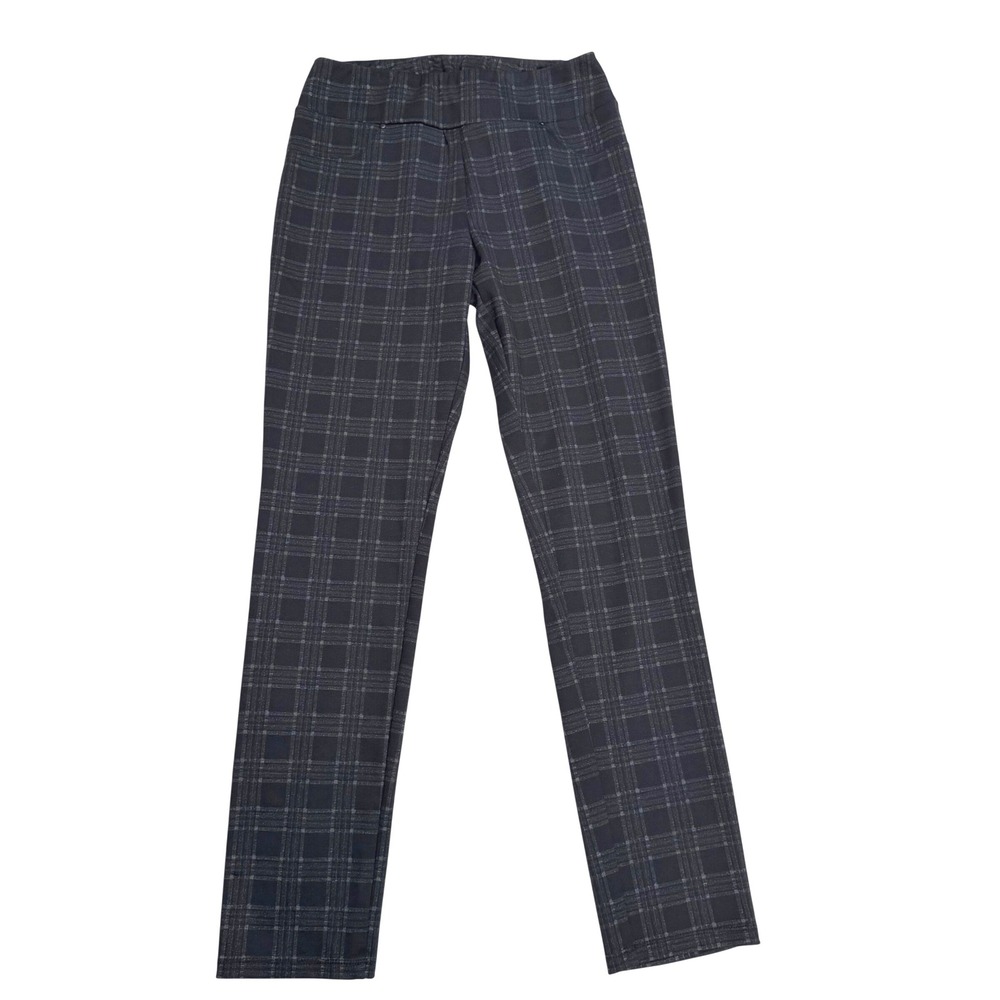 Clientele Plaid Pull On Pants Slim Leg Dark Academia Office Siren Corporate Goth